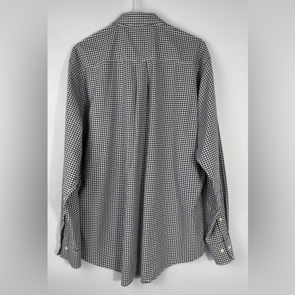 Peter Millar Brown, Blue & White Checkered Plaid Button Up Shirt Men’s XL - Picture 2 of 14